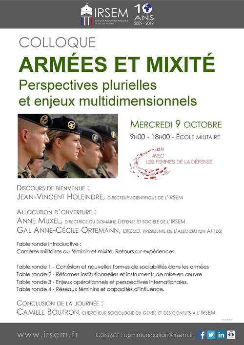 2019 10 09 Affiche ArmÃ©es et mixitÃ©